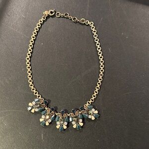 J. Crew Gold and Dark Blue Necklace